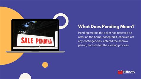 Collects information about the loan purpose and the property you are buying or refinancing. . What does application pending mean on a rental property